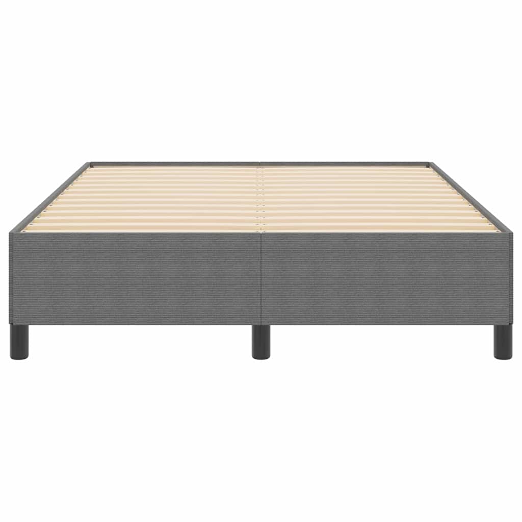 Bettgestell Hellgrau 140 x 190 cm Cordstoff