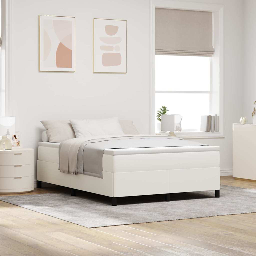 Bettgestell Creme 140 x 190 cm Cordstoff