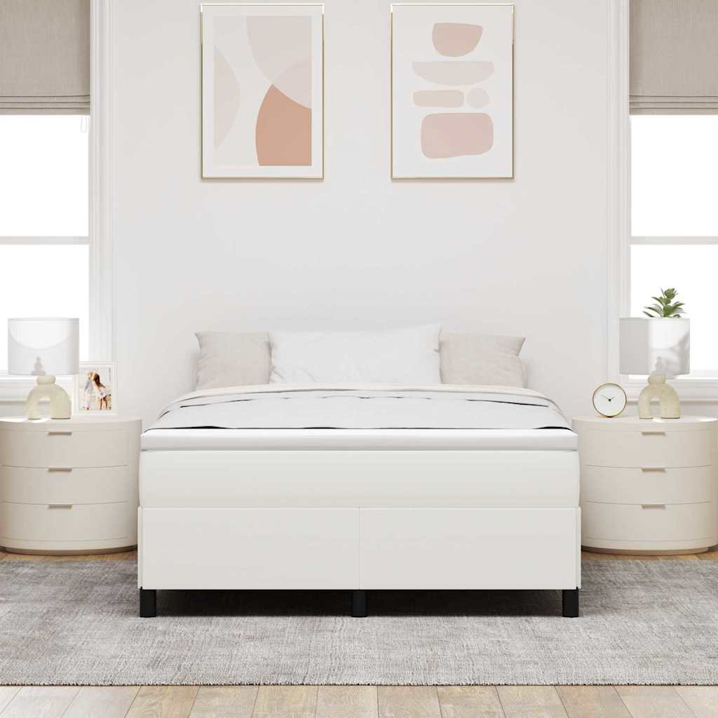 Bettgestell Creme 140 x 190 cm Cordstoff