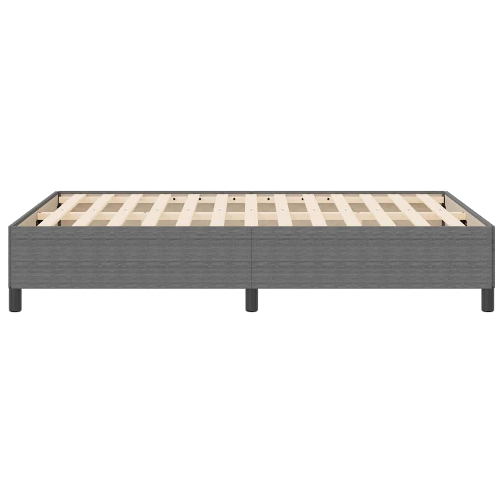 Bettgestell Hellgrau 140 x 200 cm Cordstoff