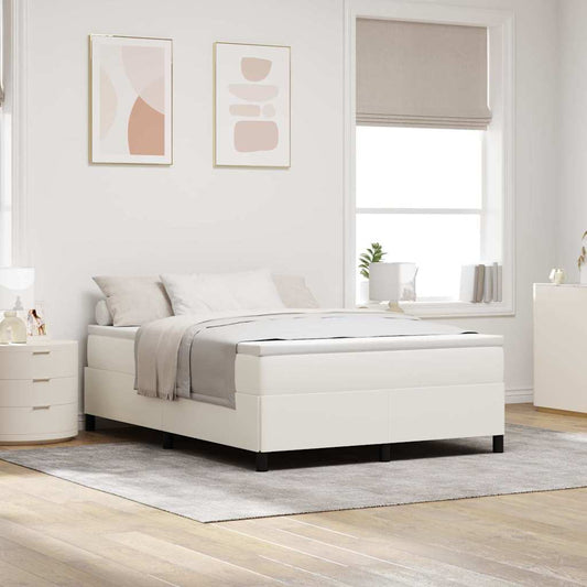 Bettgestell Creme 140 x 200 cm Cordstoff