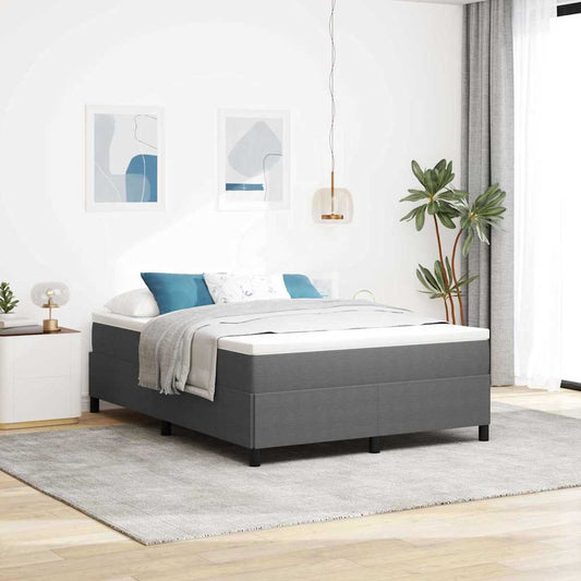 Bettgestell Hellgrau 160 x 200 cm Cordstoff