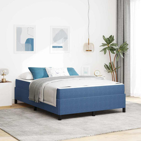 Bettgestell Blau 140 x 190 cm Cordstoff