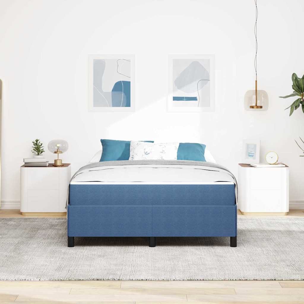 Bettgestell Blau 140 x 190 cm Cordstoff