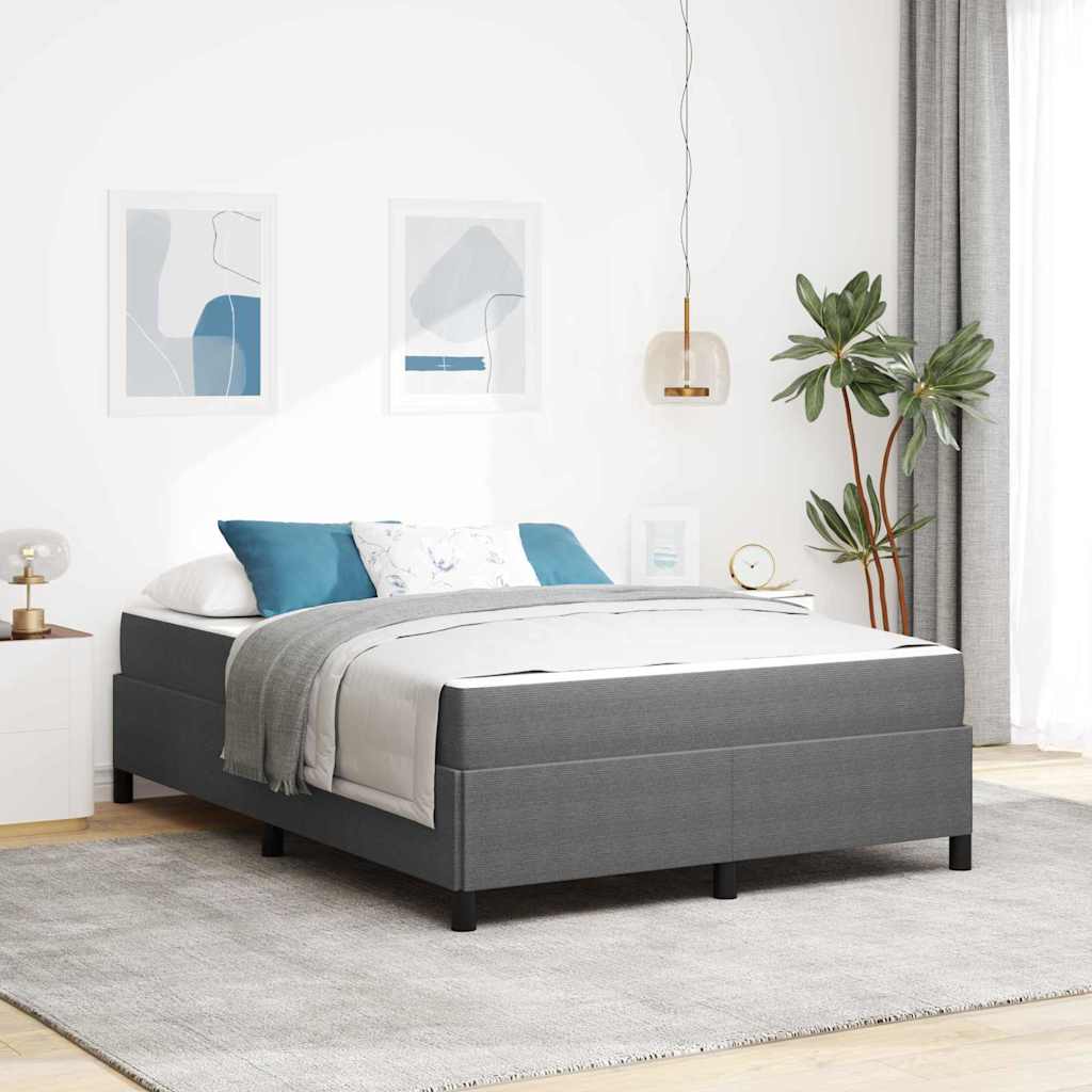 Bettgestell Hellgrau 140 x 200 cm Cordstoff