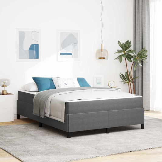Bettgestell Hellgrau 140 x 200 cm Cordstoff