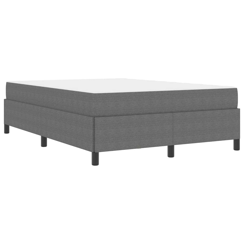 Bettgestell Hellgrau 140 x 200 cm Cordstoff