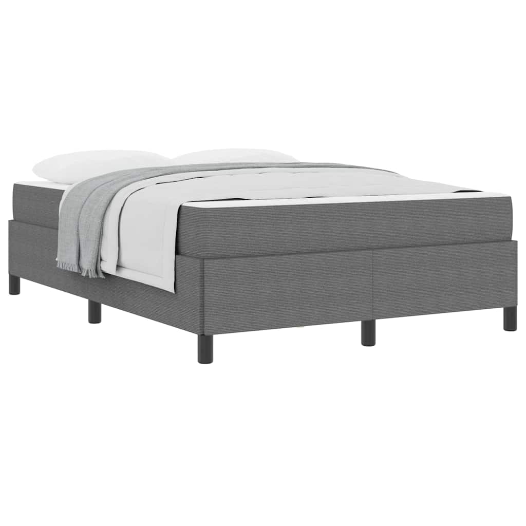 Bettgestell Hellgrau 140 x 200 cm Cordstoff