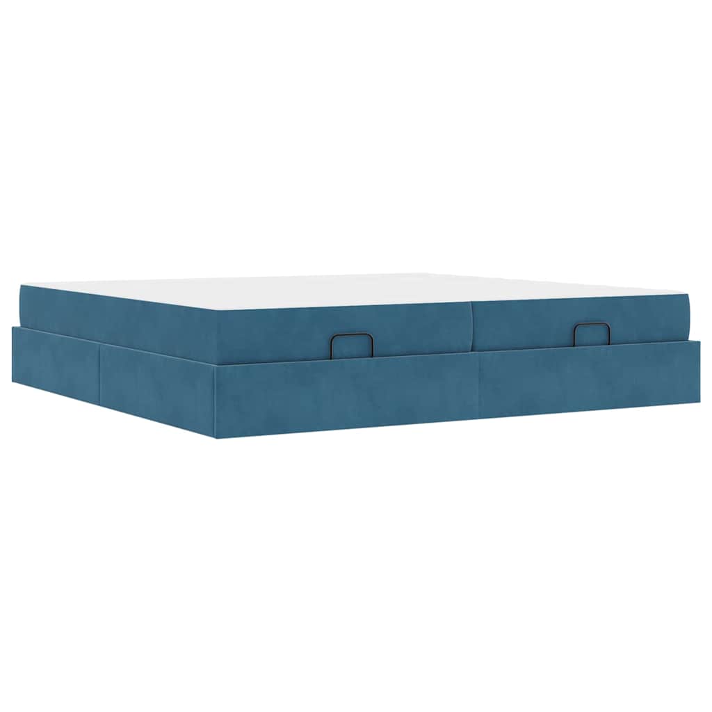 Bettgestell Blau 200 x 200 cm Samt
