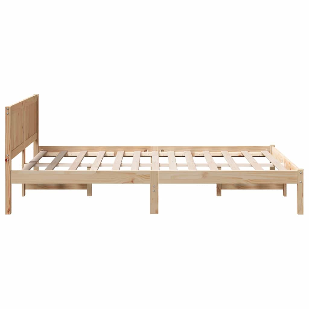 Bettgestell Braun 120 x 200 cm Massivholz Kiefer