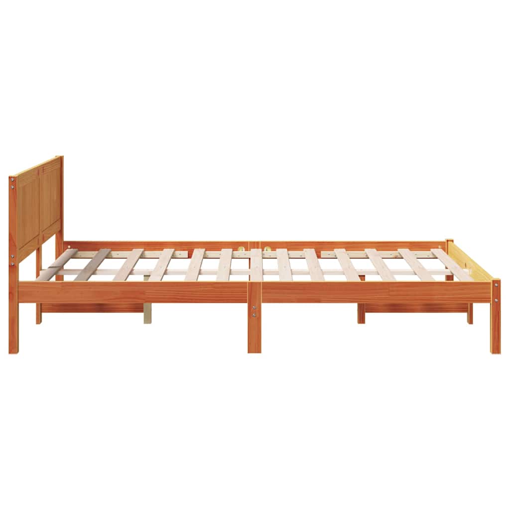 Bettgestell Braun 120 x 200 cm Massivholz Kiefer