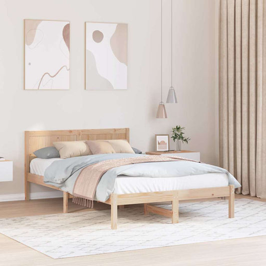 Bettgestell Braun 120 x 190 cm Massivholz Kiefer