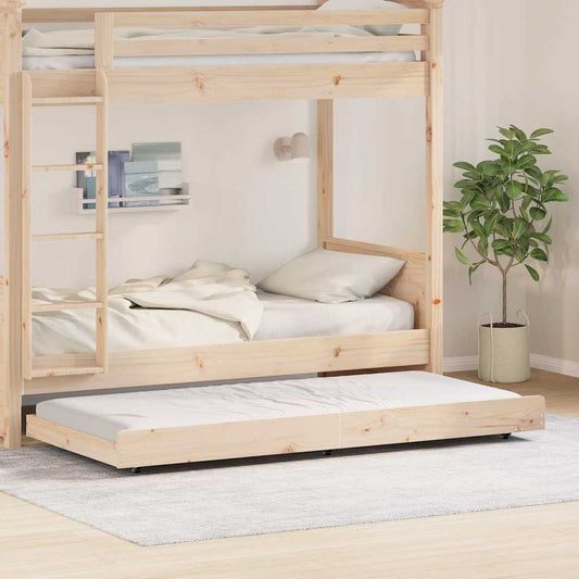 Bettgestell Braun 90 x 190 cm Massivholz Kiefer