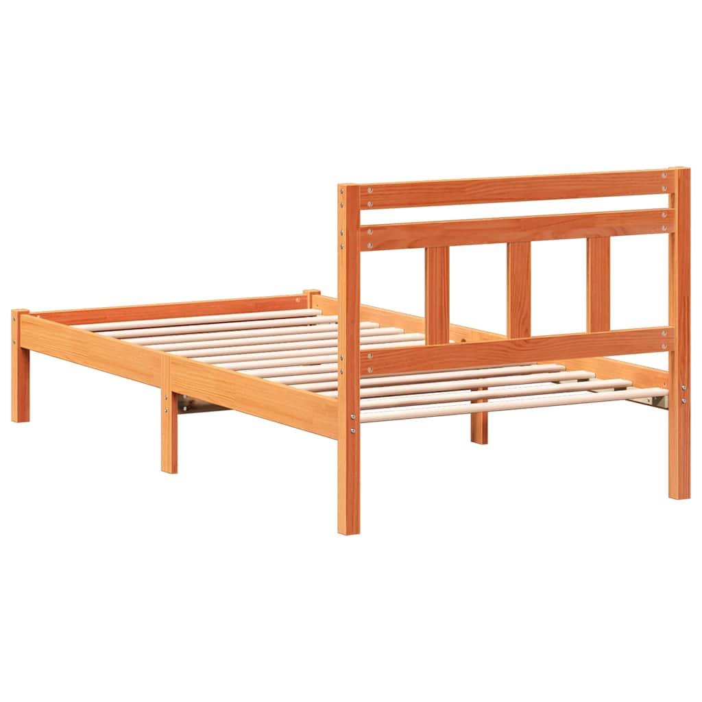 Bettgestell Braun Massivholz Kiefer