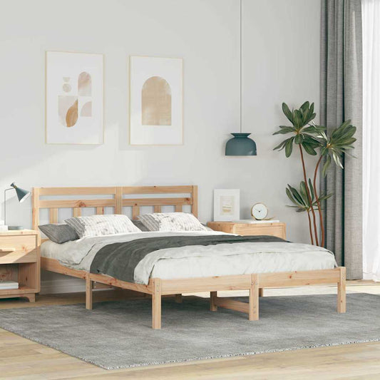 Bettgestell Braun Massivholz Kiefer