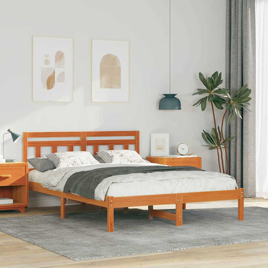 Bettgestell Braun Massivholz Kiefer