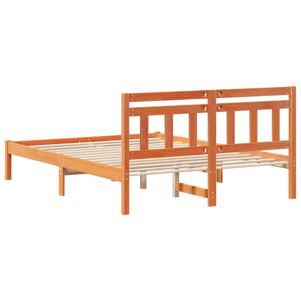 Bettgestell Braun Massivholz Kiefer