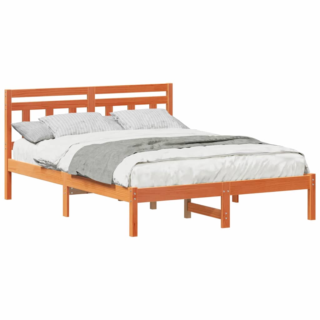 Bettgestell Braun Massivholz Kiefer