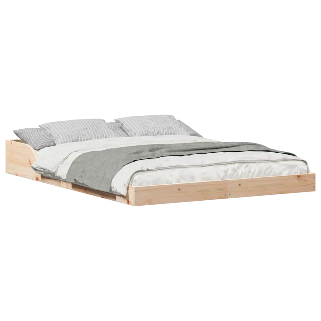 Bettgestell Braun 120 x 200 cm Massivholz Kiefer