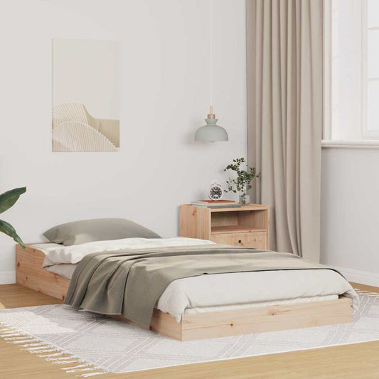 Bettgestell Braun 90 x 210 cm Massivholz Kiefer