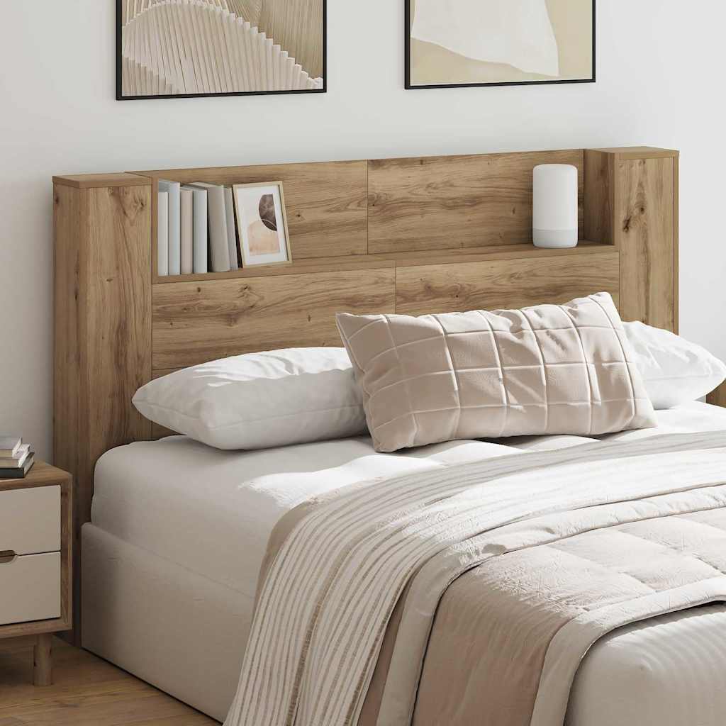 Kopfteil Schrank mit Regal Artisan-Eiche Holzwerkstoff
