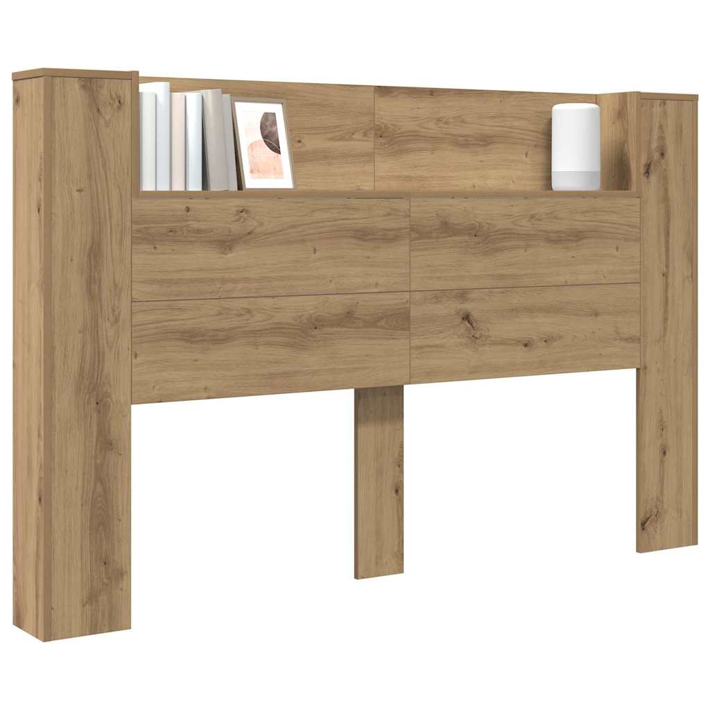 Kopfteil Schrank mit Regal Artisan-Eiche Holzwerkstoff